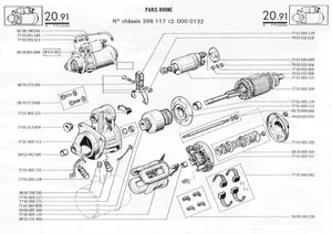 Starter motor / Démarreur 24V moteur Renault TRM4000 – réemploi
