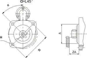 Starter motor / Démarreur 24V 4,7Kw moteur Renault TRM4000 – RNV — 3