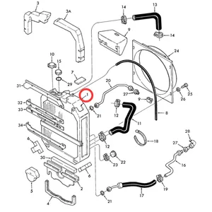 Radiator 82015103 for Ford New Holland Tractor 5640 6640 6640O 7740 7740O — 4