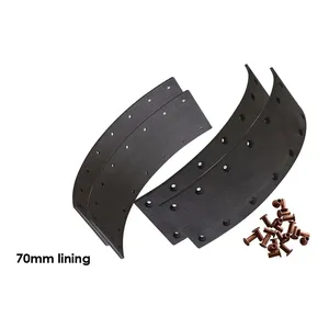 Brake Lining Set with Rivets for Deutz 06/07/07C Series Tractors - 70x5x275mm Heavy Duty 4-Piece Kit