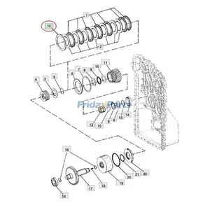 Friction Disc T173636 0501212373 for John Deere Engine 4045 6068 6081 6090 Loader 444H 444J 444K 444L 524P 524K 524L 544 G 544P 544H — 5