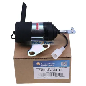 12V Fuel Stop Solenoid 16851-60014 for Kubota Zero Turn Lawn Mower ZD18 ZD18F ZD21 ZD21F ZD221 ZD321 ZD321N ZD323