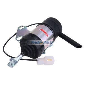 12V Fuel Stop Solenoid 16851-60014 for Kubota Tractor BX2350D BX2360 BX24D BX25 G2160 TG1860 GR2100 GR2110 GR2120 GR2120B