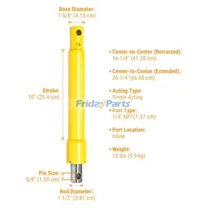 2 Pcs Angle Cylinder Ram 05810 1304005 for Meyer Snow Plow Blade — 2