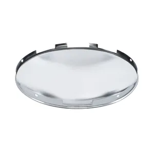 6 Uneven Notched Chrome Dome Front Hubcap - 7/16" Lip — 2
