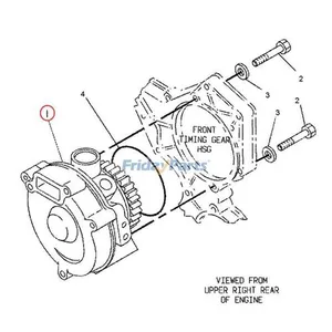 Water Pump 1025844 for Caterpillar CAT Engine 3176 3176B Tractor 75 75C — 4