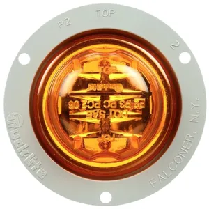 Truck-Lite 10379Y Amber LED Marker/Clearance Light – 2.5 in Round, Gray Flange Mount