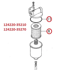 104500-55710 & 24341-000400 Fuel Filter & O ring