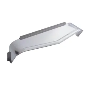 Stainless Steel Visor For 5" X 7" Rectangular Headlight, Ribbed Lip Style #10473