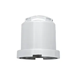 3/4" X 1-1/2" Chrome Plastic Iron Cross Nut Cover, Push-On Style (10-Pack) — 2