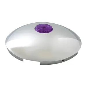 10603 Chrome Front Hub Caps with Color Reflector on Center