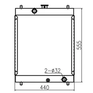 Radiator 4611871 4467233 for Hitachi Excavator ZAX50U — 2