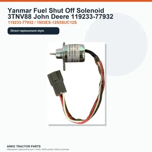 Yanmar Fuel Shut Off Solenoid 3TNV88 John Deere 119233-77932 — 2