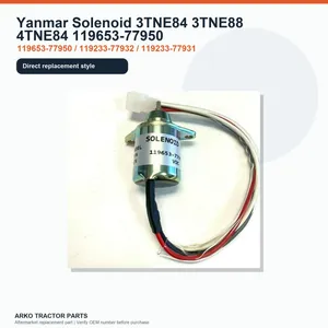 Yanmar Solenoid 3TNE84 3TNE88 4TNE84 119653-77950 — 2