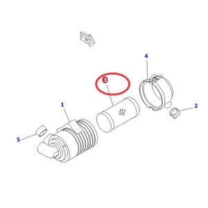 Air Filter YM119655-12560 for Komatsu Engine 2D68E-N3A 2D70E-5S-BA Excavator PC09-1 PC12R PC15R-8 — 7