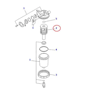 Fuel Filter 119802-55710 for Komatsu Engine 4D88E-6 4D88-6 Excavator PC75R-2HD PC75R-2 — 7