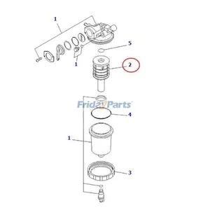 Fuel Filter 119802-55710 for Komatsu Engine 4D88E-6 4D88-6 Excavator PC75R-2HD  PC75R-2 — 7