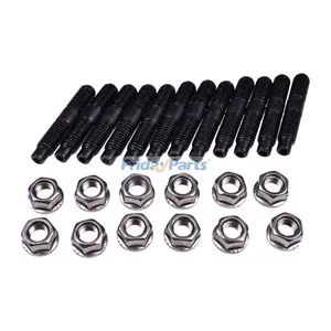 12 Pieces Exhaust Manifold Stud & Nut Kit for Cummins Engine 4BT 6BT… Dodge — 2