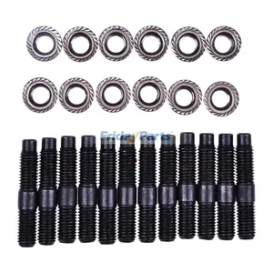 12 Pieces Exhaust Manifold Stud & Nut Kit for Cummins Engine 4BT 6BT… Dodge — 4