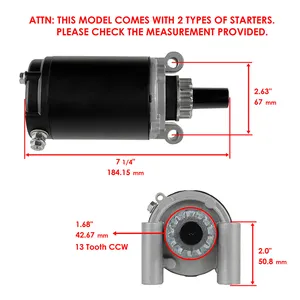 Starter for Kohler 1209804 1209808 1209813 1209815 1209815S 1209820 1209822 New Holland K0H1209822 K0H1209822S — 3