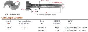 Camshaft 1-1/2-28 X 8.75" RH 122.280824.02