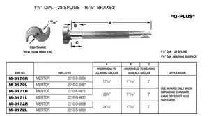 Camshaft E-2443B E-5508 1-1/2-28 X 20.407" LH M-3171-L