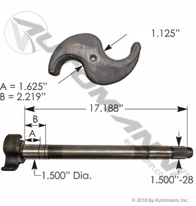 Automann 123.281706.02 RH Brake Camshaft │ Replaces Meritor R607196
