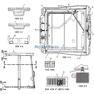 2 Pieces Work Lamp 178345A1 398847A3 for CASE Loader 580K 590 650K 750K 850K 580M 580SM 580SM+ 590SM 590SM+ — 6