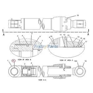 Sleeve Bearing Bushing 128-9864 for Caterpillar CAT Excavator 322B 322C 325 330 M325B — 2