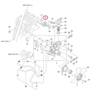 Water Pump Joint 129004-42040 for Hyundai Excavator R35Z-7 R35Z-7A R35Z-9 R35Z-9A — 4
