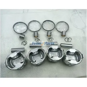STD Piston Kit With Rings 129005-22080 for Yanmar 4TNV88 Komatsu 4D88E Engine — 2