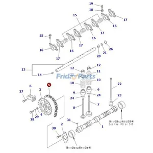 Timing Chain 13028-FU400 for Nissan Engine K21 K25 H20-2 Forklift J02 L01 L02 — 2