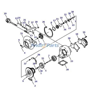 Turbo HX40W Turbocharger 1304-937-H91 for Komatsu Wheel Loader WA380-3MC WA380-3L WA320-3L Motor Grader GD650A-2EY 850B — 8