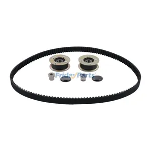 Belt Synchronous 120-3335 & 2 Pieces Idler Pulley 131-4529 for Toro Exmark 30in TurfMaster HDX Walk-Behind Lawn Mower — 4