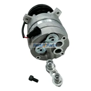 Daewoo V5 A/C Compressor 1401226 for Samsung Excavator MX225LS SE210 — 3