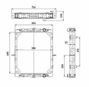 Radiatore acqua per Daf LF55 ( Rif. 1405176 )