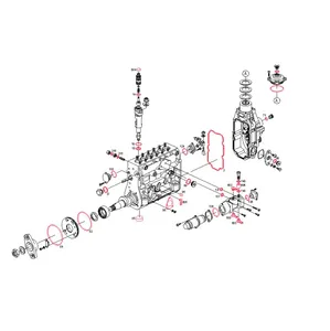 Seal repair kit for Bosch PE6 inline injection pump with RQ governor — 3
