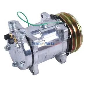 24V SD7H15 A/C Compressor 1433064H91 for  Komatsu Motor Grader GD750A-1 GD650A-2B GD530A-2A GD670A-2A 870B 830 — 6