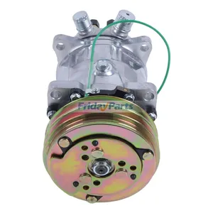 24V SD7H15 A/C Compressor 1433064H91 for  Komatsu Motor Grader GD750A-1 GD650A-2B GD530A-2A GD670A-2A 870B 830 — 4