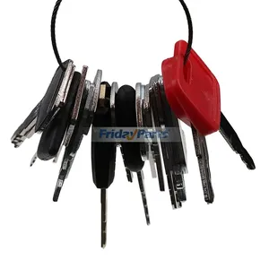 18 Pcs Ignition Key for CASE Caterpillar CAT Hitachi JCB John Deere Kobelco Komatsu Takeuchi Volvo Heavy Construction Equipment