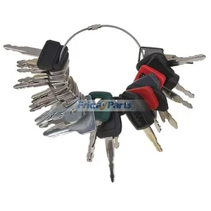 25 Pcs Key for John Deere Caterpillar CAT Hitachi Kobelco Komatsu Kubota Bobcat JCB JLG Volvo Yanmar Mustang Master Heavy Equipment — 2