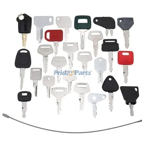 25 Pcs Key for John Deere Caterpillar CAT Hitachi Kobelco Komatsu Kubota Bobcat JCB JLG Volvo Yanmar Mustang Master Heavy Equipment — 5