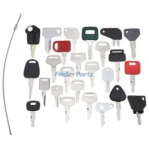 25 Pcs Key for John Deere Caterpillar CAT Hitachi Kobelco Komatsu Kubota Bobcat JCB JLG Volvo Yanmar Mustang Master Heavy Equipment — 6