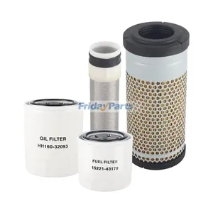 Filter Kit HH160-32093 TC020-16320 T0270-93220 15221-43170 for Kubota Engine V1505-E2-BH10 Excavator KX71-3 KX91-3 U35 U35S