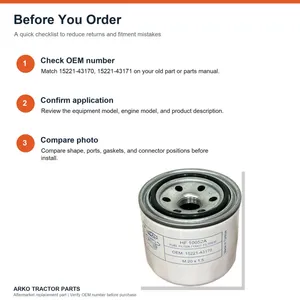 Fuel Filter Kubota 15221-43170 70000-43081 — 4