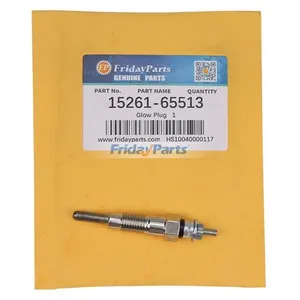 3Pcs Glow Plug 15261-65513 for Kubota Engine D600 D640 D650 D650-A D750 D750-A D750-BC D850 D850-0EM-2 D950 D950-A-DT D1005 D1005-EKB-DENYO — 2