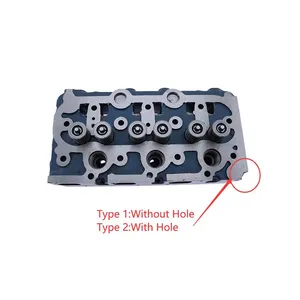 Overhaul Rebuild Kit & Complete Cylinder Head With Valves and Springs & Glow Plugs for Kubota Engine D750 D750B D750-B