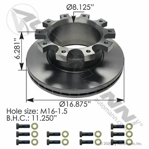 153.1002011 AIR DISC ROTOR 16.875″ X 6.281″ CASCADIA…
