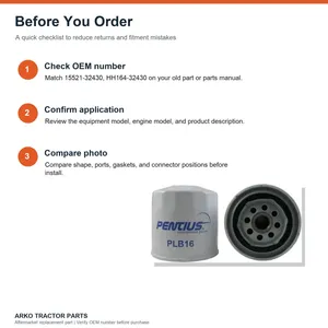 Kubota Oil Filter 17321-32430 70000-74035 17321-32432 — 4