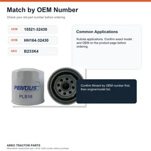 Kubota Oil Filter 17321-32430 70000-74035 17321-32432 — 3